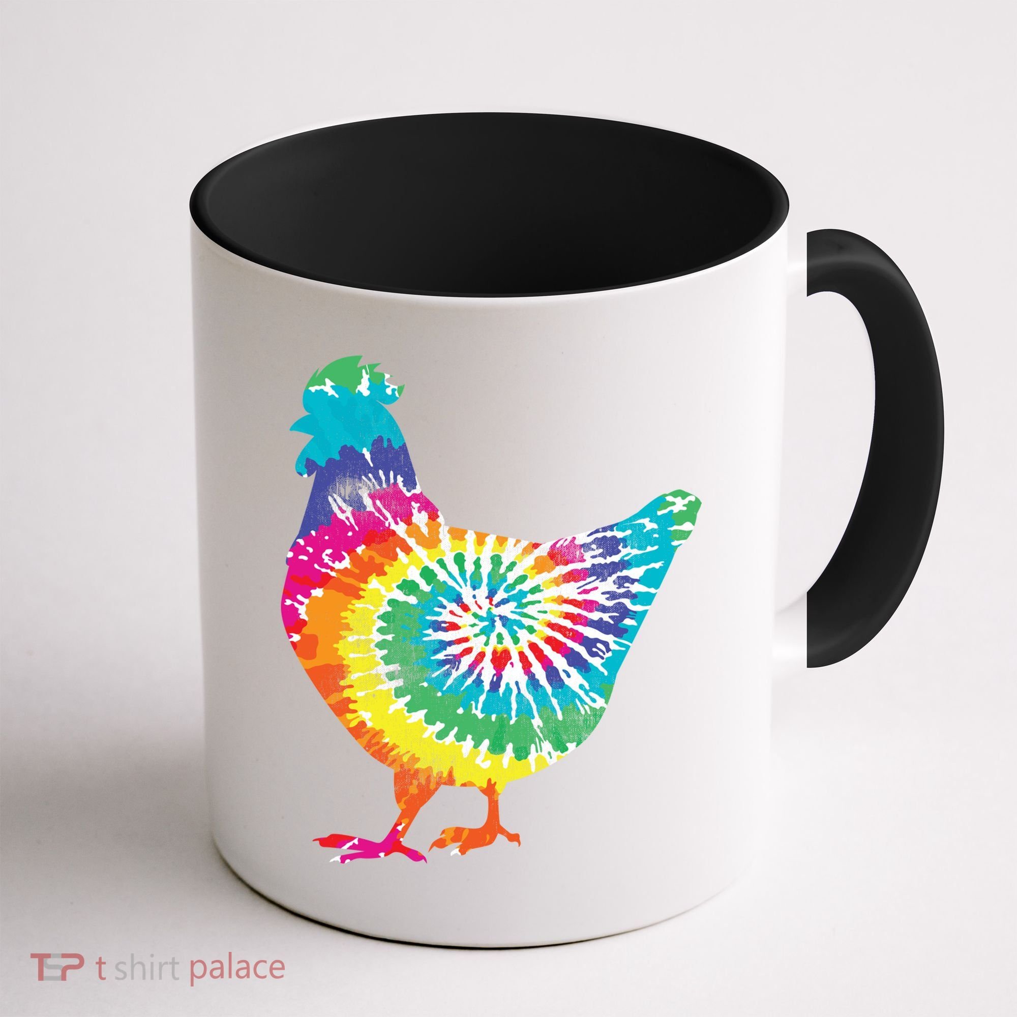 Tie Dye Chicken For Hippy Farmer Hobby Farm Gift Coffee Mug