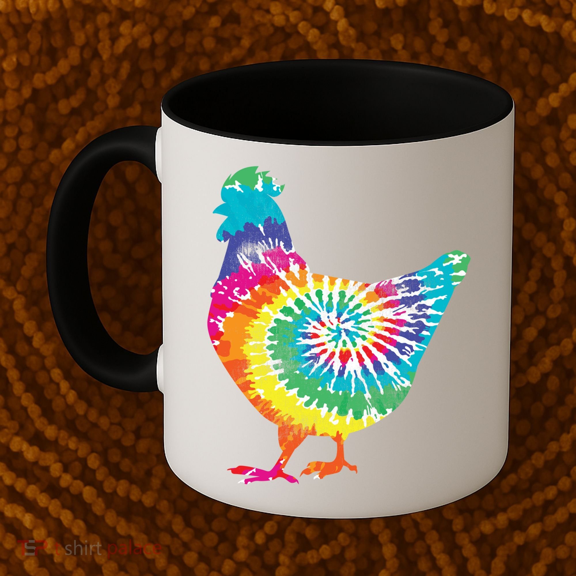 Tie Dye Chicken For Hippy Farmer Hobby Farm Gift Coffee Mug