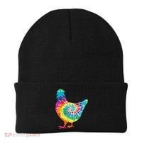 Tie Dye Chicken For Hippy Farmer Hobby Farm Gift Beanie thumb 0