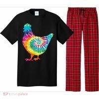 Tie Dye Chicken For Hippy Farmer Hobby Farm Gift Pajama Set thumb 0