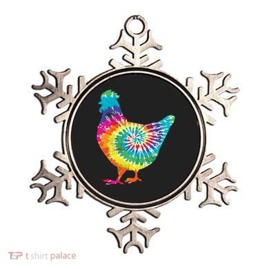 Tie Dye Chicken For Hippy Farmer Hobby Farm Gift Ornament