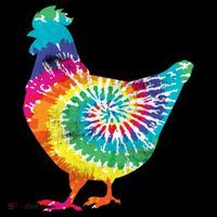 Tie Dye Chicken For Hippy Farmer Hobby Farm Gift Ornament thumb 1