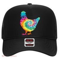 Tie Dye Chicken For Hippy Farmer Hobby Farm Gift Hat thumb 0