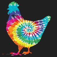 Tie Dye Chicken For Hippy Farmer Hobby Farm Gift Hat thumb 2