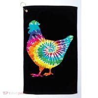 Tie Dye Chicken For Hippy Farmer Hobby Farm Gift Golf Towel thumb 0