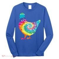 Tie Dye Chicken For Hippy Farmer Hobby Farm Gift Long Sleeve Shirt thumb 0