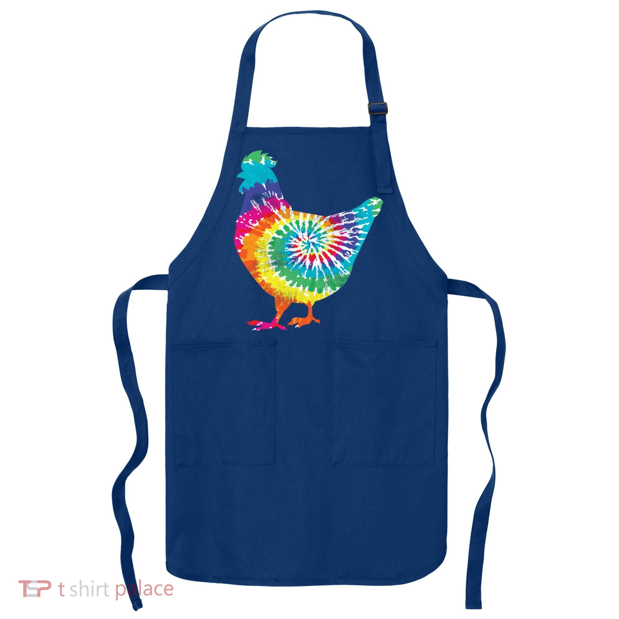 Tie Dye Chicken For Hippy Farmer Hobby Farm Gift Apron