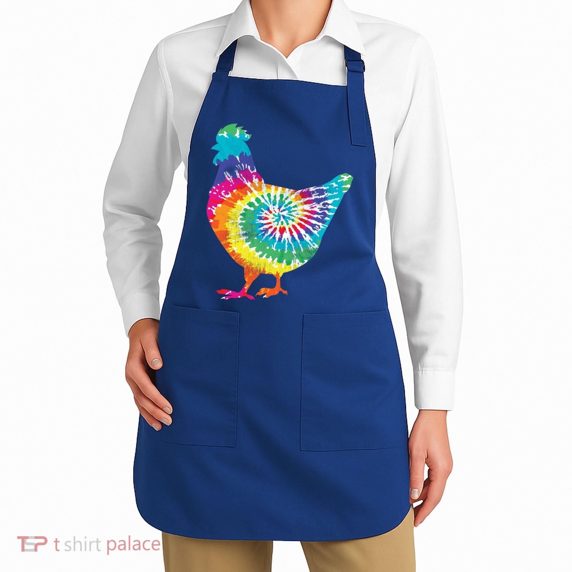 Tie Dye Chicken For Hippy Farmer Hobby Farm Gift Apron