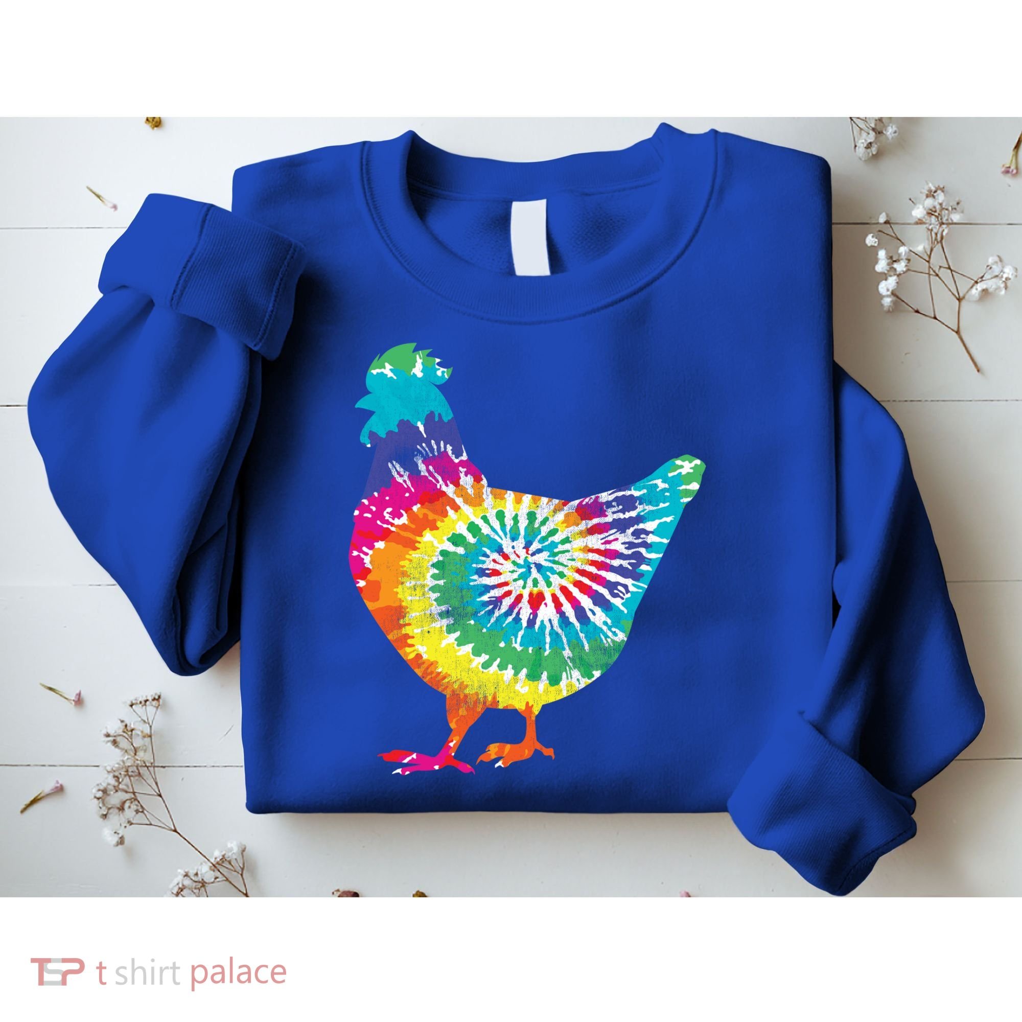 Tie Dye Chicken For Hippy Farmer Hobby Farm Gift Sweatshirt