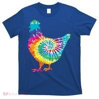 Tie Dye Chicken For Hippy Farmer Hobby Farm Gift T-Shirt thumb 0