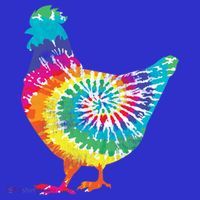 Tie Dye Chicken For Hippy Farmer Hobby Farm Gift Polo thumb 2