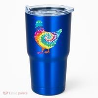 Tie Dye Chicken For Hippy Farmer Hobby Farm Gift Tumbler thumb 0