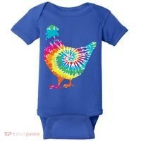 Tie Dye Chicken For Hippy Farmer Hobby Farm Gift Baby Bodysuit thumb 0