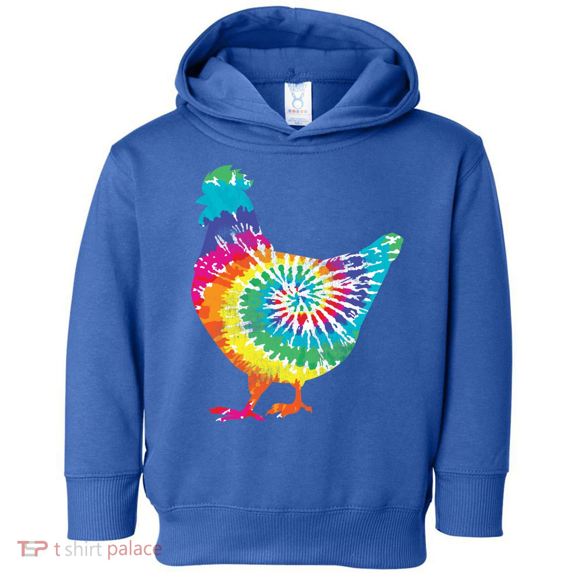 Tie Dye Chicken For Hippy Farmer Hobby Farm Gift Toddler Hoodie