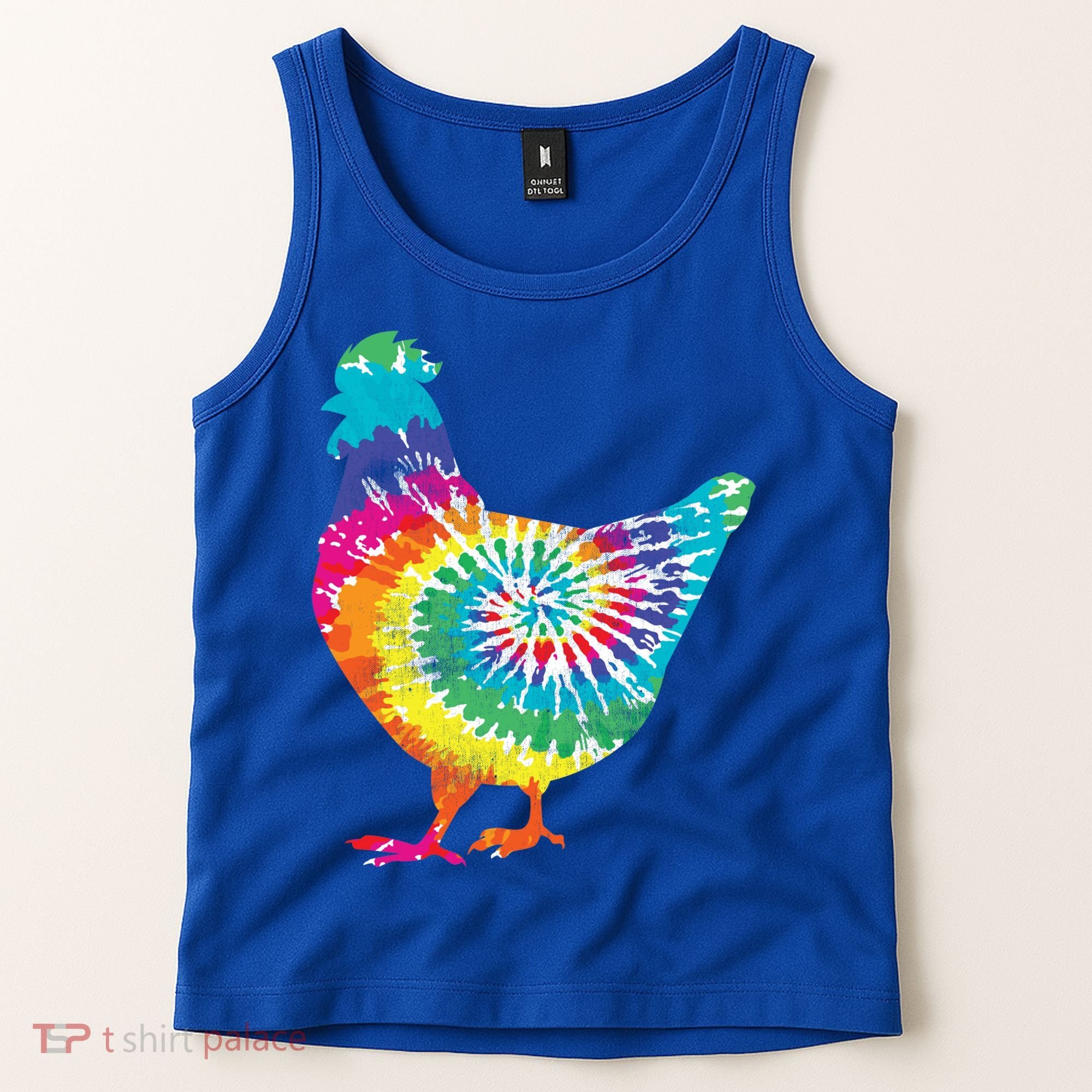 Tie Dye Chicken For Hippy Farmer Hobby Farm Gift Tank Top
