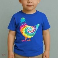 Tie Dye Chicken For Hippy Farmer Hobby Farm Gift Toddler T-Shirt thumb 2