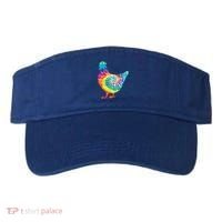 Tie Dye Chicken For Hippy Farmer Hobby Farm Gift Visor thumb 0