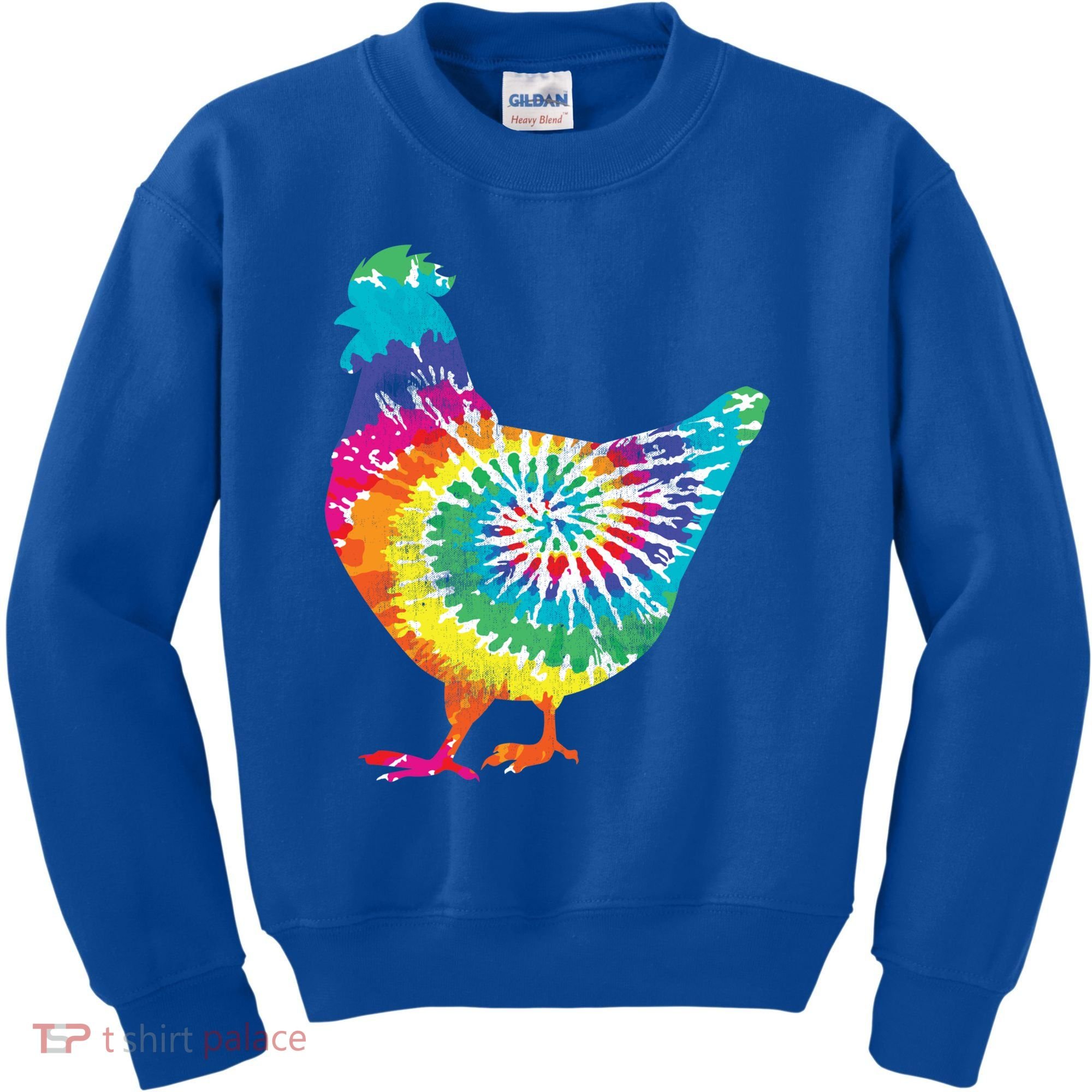 Tie Dye Chicken For Hippy Farmer Hobby Farm Gift Kids Sweatshirt