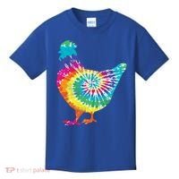Tie Dye Chicken For Hippy Farmer Hobby Farm Gift Kids T-Shirt thumb 0