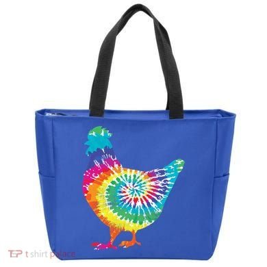 Tie Dye Chicken For Hippy Farmer Hobby Farm Gift Tote Bag
