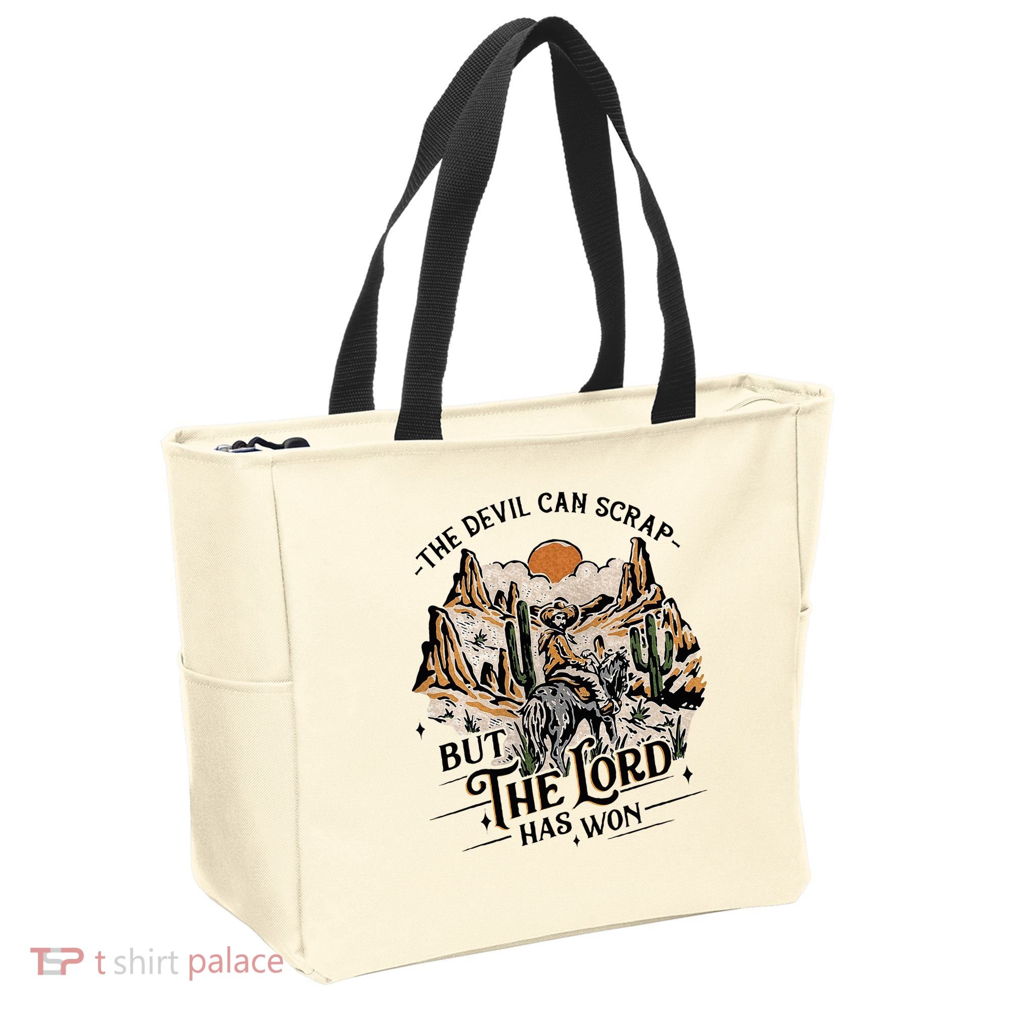 The Devil Can Scrap But The Lord Has Won Country Music Tote Bag