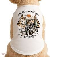 The Devil Can Scrap But The Lord Has Won Country Music Doggie Tank thumb 0