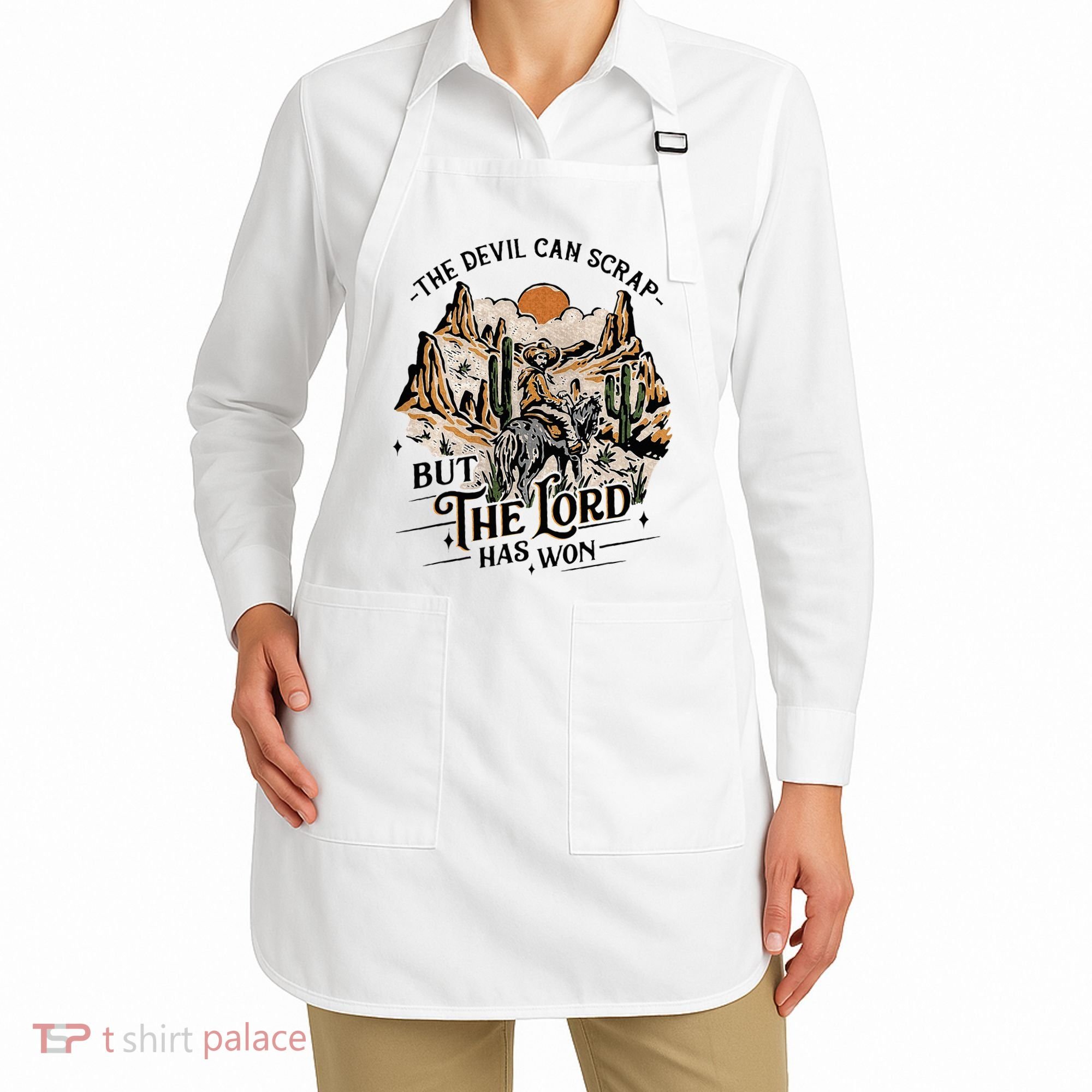 The Devil Can Scrap But The Lord Has Won Country Music Apron
