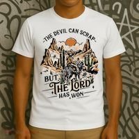 The Devil Can Scrap But The Lord Has Won Country Music T-Shirt thumb 3