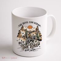 The Devil Can Scrap But The Lord Has Won Country Music Coffee Mug thumb 1