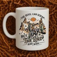 The Devil Can Scrap But The Lord Has Won Country Music Coffee Mug thumb 2