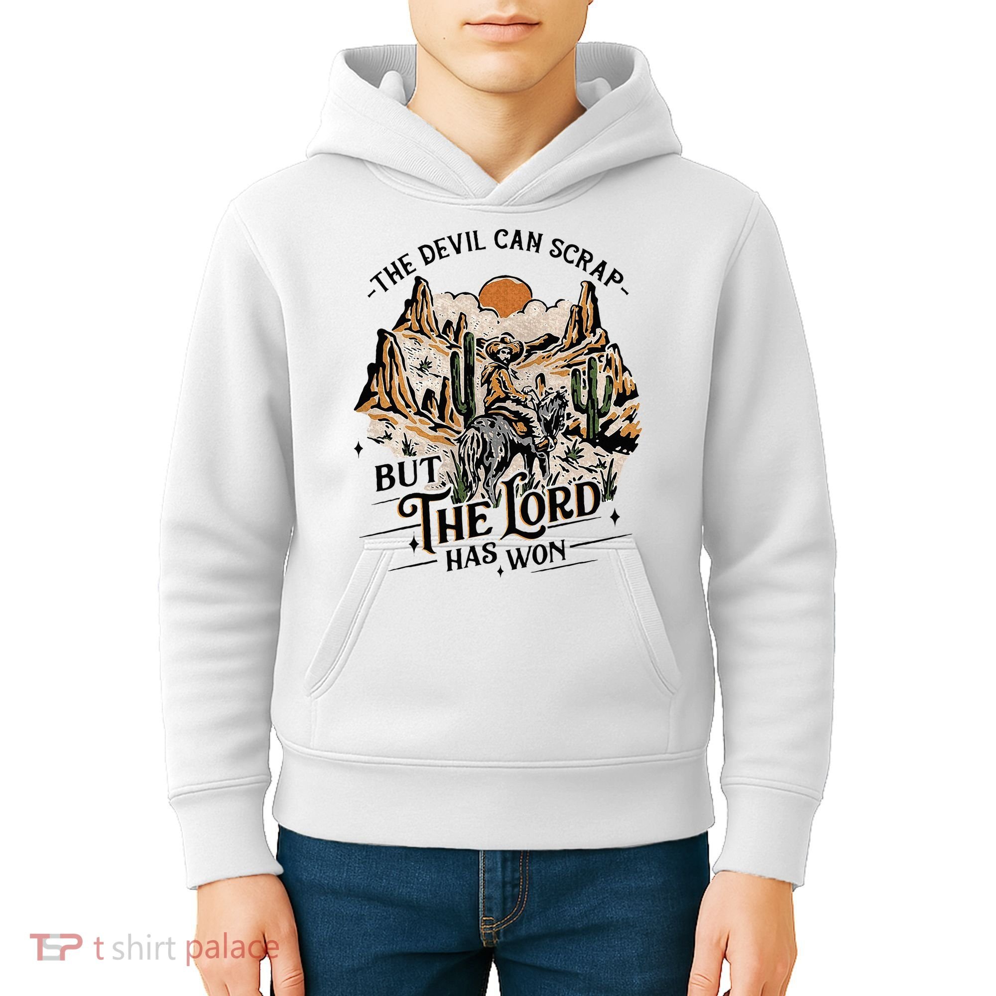 The Devil Can Scrap But The Lord Has Won Country Music Kids Hoodie