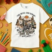 The Devil Can Scrap But The Lord Has Won Country Music Kids T-Shirt thumb 3