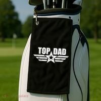 Top Dad Cool Fathers Day Gift Golf Towel thumb 2