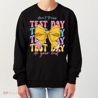 Test Day Couqette Bow Pencil Dont Stress Do Your Best Women's Sweatshirt thumb 0