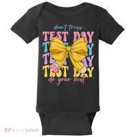 Test Day Couqette Bow Pencil Dont Stress Do Your Best Baby Bodysuit thumb 0