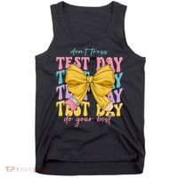 Test Day Couqette Bow Pencil Dont Stress Do Your Best Tank Top thumb 0