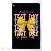 Test Day Couqette Bow Pencil Dont Stress Do Your Best Golf Towel thumb 0