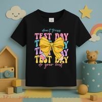 Test Day Couqette Bow Pencil Dont Stress Do Your Best Toddler T-Shirt thumb 3