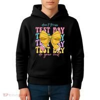 Test Day Couqette Bow Pencil Dont Stress Do Your Best Kids Hoodie thumb 4
