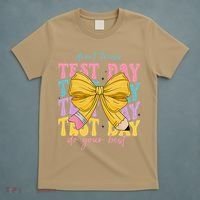 Test Day Couqette Bow Pencil Dont Stress Do Your Best T-Shirt thumb 5