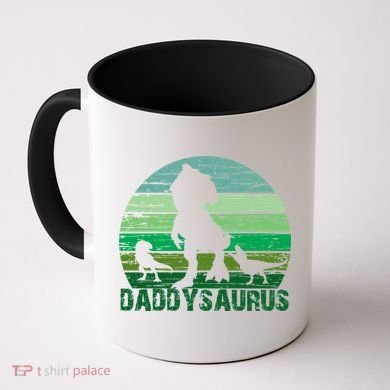 Trex Daddysaurus Cute Dinosaur Papasaurus FatherS Day Gift Coffee Mug