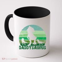 Trex Daddysaurus Cute Dinosaur Papasaurus FatherS Day Gift Coffee Mug thumb 0