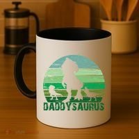 Trex Daddysaurus Cute Dinosaur Papasaurus FatherS Day Gift Coffee Mug thumb 4