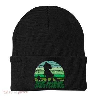 Trex Daddysaurus Cute Dinosaur Papasaurus FatherS Day Gift Beanie