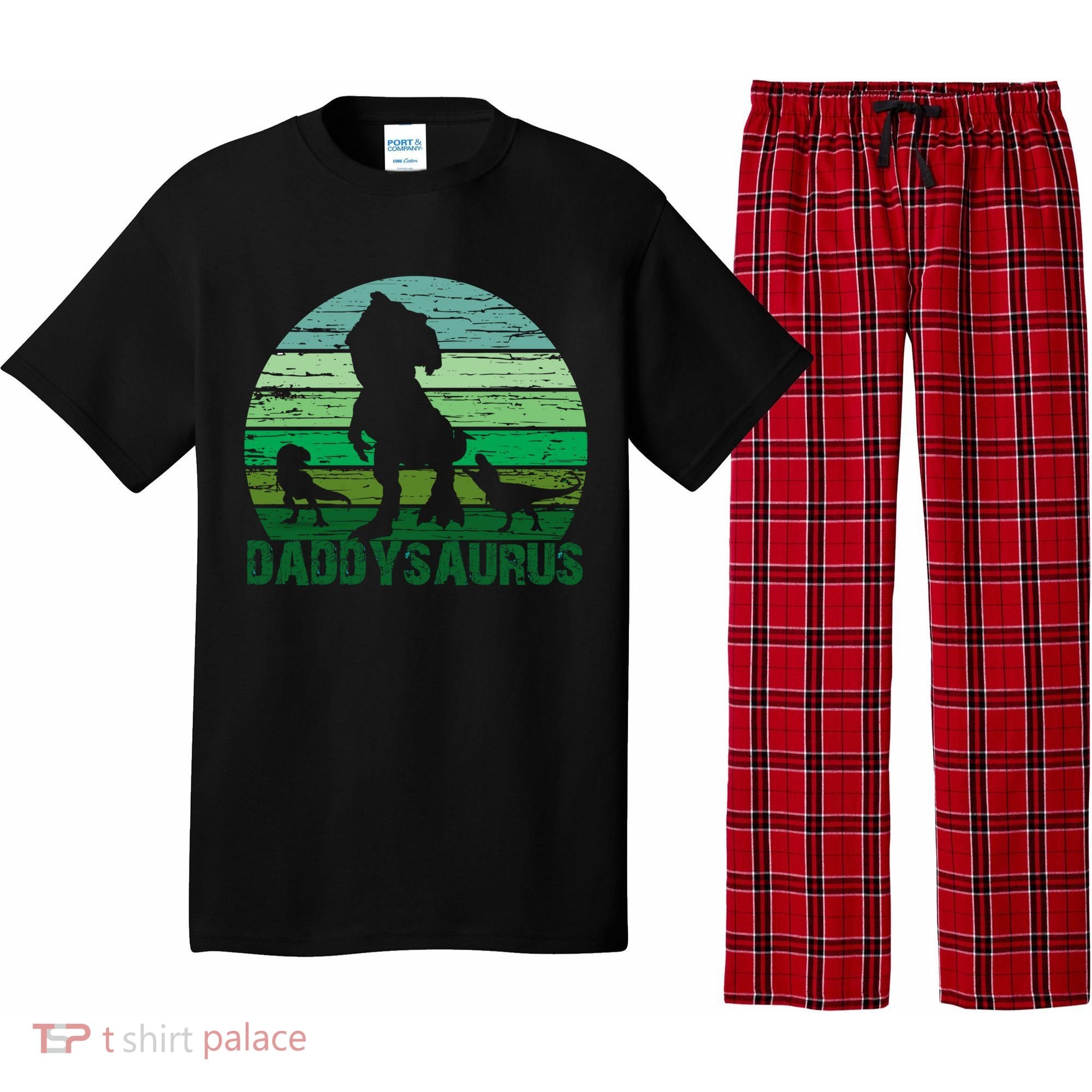 Trex Daddysaurus Cute Dinosaur Papasaurus FatherS Day Gift Pajama Set