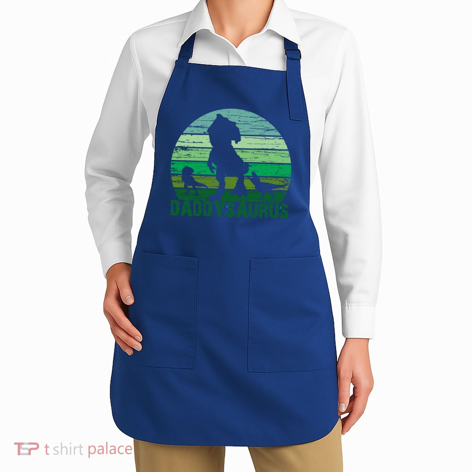 Trex Daddysaurus Cute Dinosaur Papasaurus FatherS Day Gift Apron