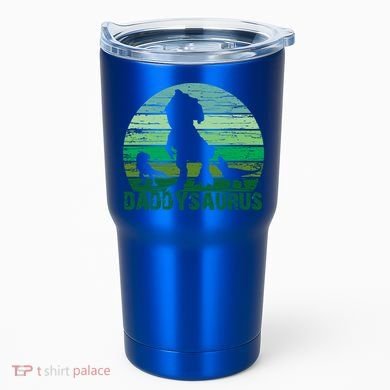 Trex Daddysaurus Cute Dinosaur Papasaurus FatherS Day Gift Tumbler