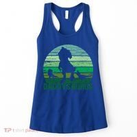 Trex Daddysaurus Cute Dinosaur Papasaurus FatherS Day Gift Women's Tank Top thumb 0