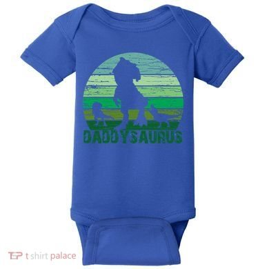 Trex Daddysaurus Cute Dinosaur Papasaurus FatherS Day Gift Baby Bodysuit