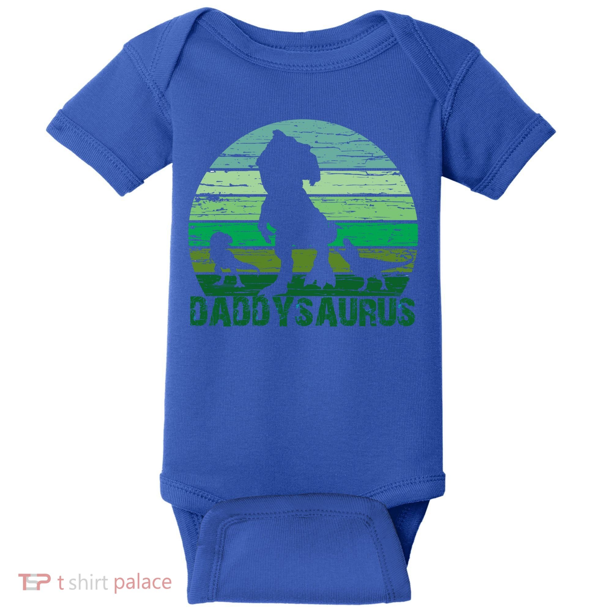 Trex Daddysaurus Cute Dinosaur Papasaurus FatherS Day Gift Baby Bodysuit